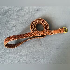 J.Crew Skinny Braided Leather Belt